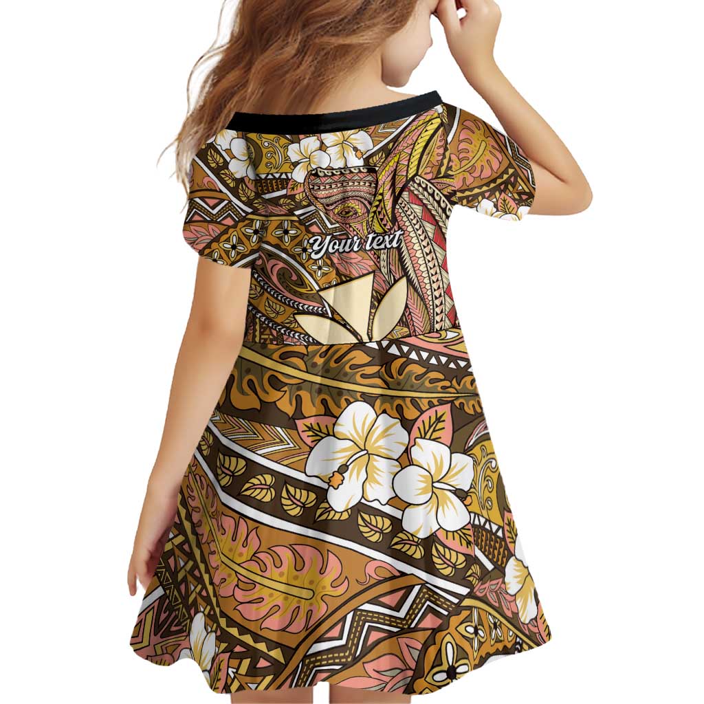 Personalised Hawaii Tribal Humpback Whale Family Matching Long Sleeve Bodycon Dress and Hawaiian Shirt Melemele Hibiscus Seamless Pattern LT9 - Polynesian Pride