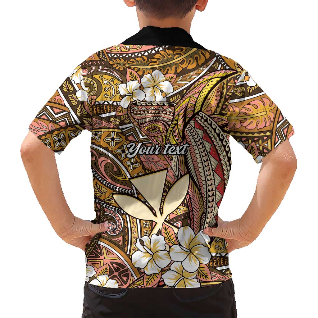 Personalised Hawaii Tribal Humpback Whale Family Matching Mermaid Dress and Hawaiian Shirt Melemele Hibiscus Seamless Pattern