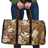 Personalised Hawaii Tribal Humpback Whale Travel Bag Melemele Hibiscus Seamless Pattern