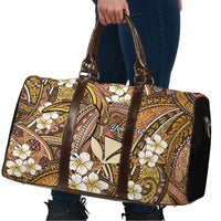 Personalised Hawaii Tribal Humpback Whale Travel Bag Melemele Hibiscus Seamless Pattern