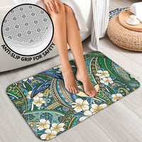 Personalised Hawaii Tribal Humpback Whale Bathroom Set Omaomao Hibiscus Seamless Pattern