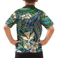 Personalised Hawaii Tribal Humpback Whale Family Matching Puletasi and Hawaiian Shirt Omaomao Hibiscus Seamless Pattern LT9 - Polynesian Pride