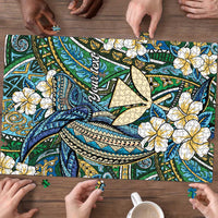 Personalised Hawaii Tribal Humpback Whale Puzzle Omaomao Hibiscus Seamless Pattern