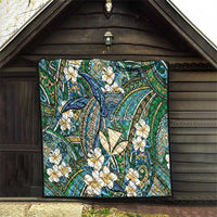 Personalised Hawaii Tribal Humpback Whale Quilt Omaomao Hibiscus Seamless Pattern