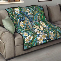 Personalised Hawaii Tribal Humpback Whale Quilt Omaomao Hibiscus Seamless Pattern