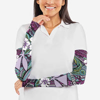 Personalised Hawaii Tribal Humpback Whale Arm Sleeves Poni Hibiscus Seamless Pattern