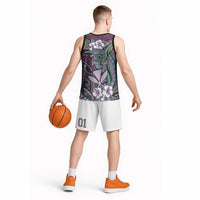 Personalised Hawaii Tribal Humpback Whale Basketball Jersey Poni Hibiscus Seamless Pattern