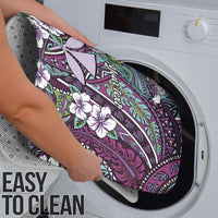 Personalised Hawaii Tribal Humpback Whale Bathroom Set Poni Hibiscus Seamless Pattern
