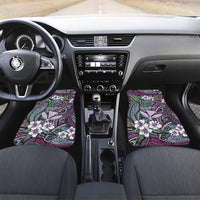 Personalised Hawaii Tribal Humpback Whale Car Mats Poni Hibiscus Seamless Pattern