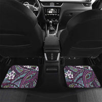 Personalised Hawaii Tribal Humpback Whale Car Mats Poni Hibiscus Seamless Pattern