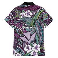 Personalised Hawaii Tribal Humpback Whale Family Matching Off Shoulder Maxi Dress and Hawaiian Shirt Poni Hibiscus Seamless Pattern LT9 - Polynesian Pride
