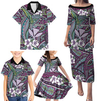 Personalised Hawaii Tribal Humpback Whale Family Matching Puletasi and Hawaiian Shirt Poni Hibiscus Seamless Pattern LT9 - Polynesian Pride