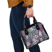 Personalised Hawaii Tribal Humpback Whale Shoulder Handbag Poni Hibiscus Seamless Pattern