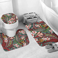 Personalised Hawaii Tribal Humpback Whale Bathroom Set Ulaula Hibiscus Seamless Pattern