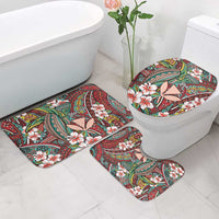 Personalised Hawaii Tribal Humpback Whale Bathroom Set Ulaula Hibiscus Seamless Pattern