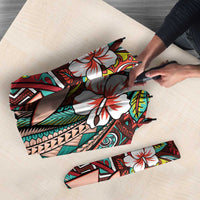 Personalised Hawaii Tribal Humpback Whale Umbrella Ulaula Hibiscus Seamless Pattern