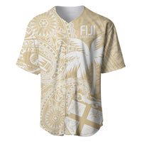 Custom Indo Fijians Baseball Jersey Fiji ke Hindustani Polyneisan Paisley Beige Style