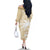 Custom Indo Fijians Family Matching Off The Shoulder Long Sleeve Dress and Hawaiian Shirt Fiji ke Hindustani Polyneisan Paisley Beige Style
