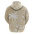 Custom Indo Fijians Hoodie Fiji ke Hindustani Polyneisan Paisley Beige Style