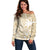 Custom Indo Fijians Off Shoulder Sweater Fiji ke Hindustani Polyneisan Paisley Beige Style