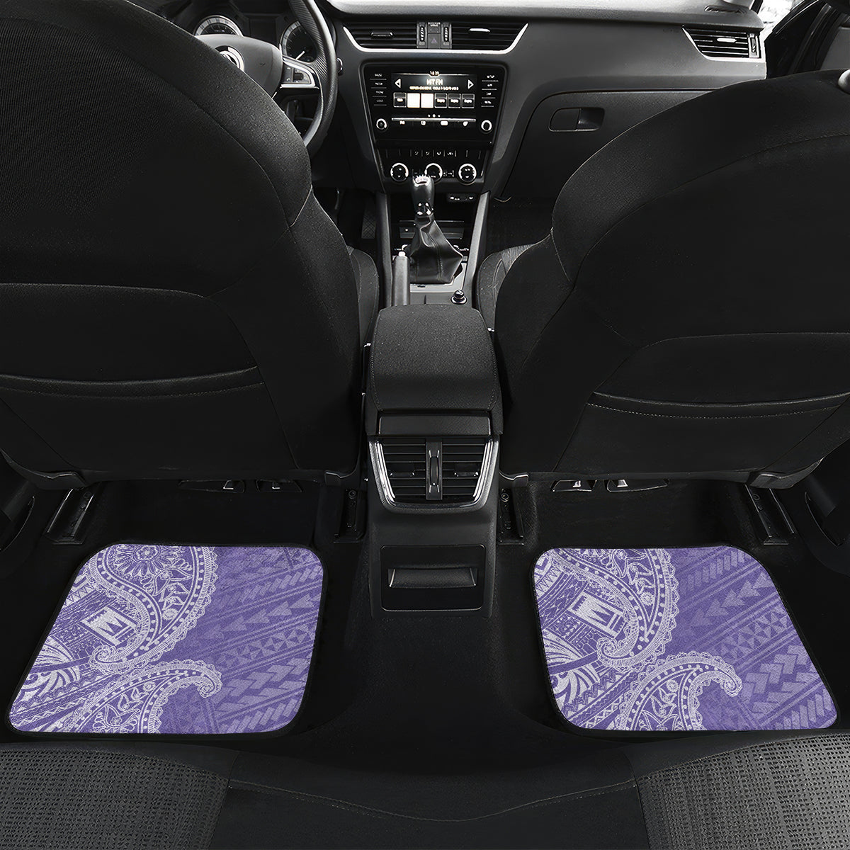 Custom Indo Fijians Car Mats Fiji ke Hindustani Polyneisan Paisley Purple Style