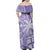 Custom Indo Fijians Family Matching Off Shoulder Maxi Dress and Hawaiian Shirt Fiji ke Hindustani Polyneisan Paisley Purple Style