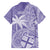 Custom Indo Fijians Family Matching Off Shoulder Short Dress and Hawaiian Shirt Fiji ke Hindustani Polyneisan Paisley Purple Style