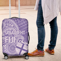 Custom Indo Fijians Luggage Cover Fiji ke Hindustani Polyneisan Paisley Purple Style