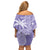 Custom Indo Fijians Off Shoulder Short Dress Fiji ke Hindustani Polyneisan Paisley Purple Style