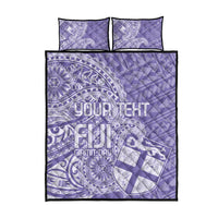 Custom Indo Fijians Quilt Bed Set Fiji ke Hindustani Polyneisan Paisley Purple Style LT9 - Polynesian Pride
