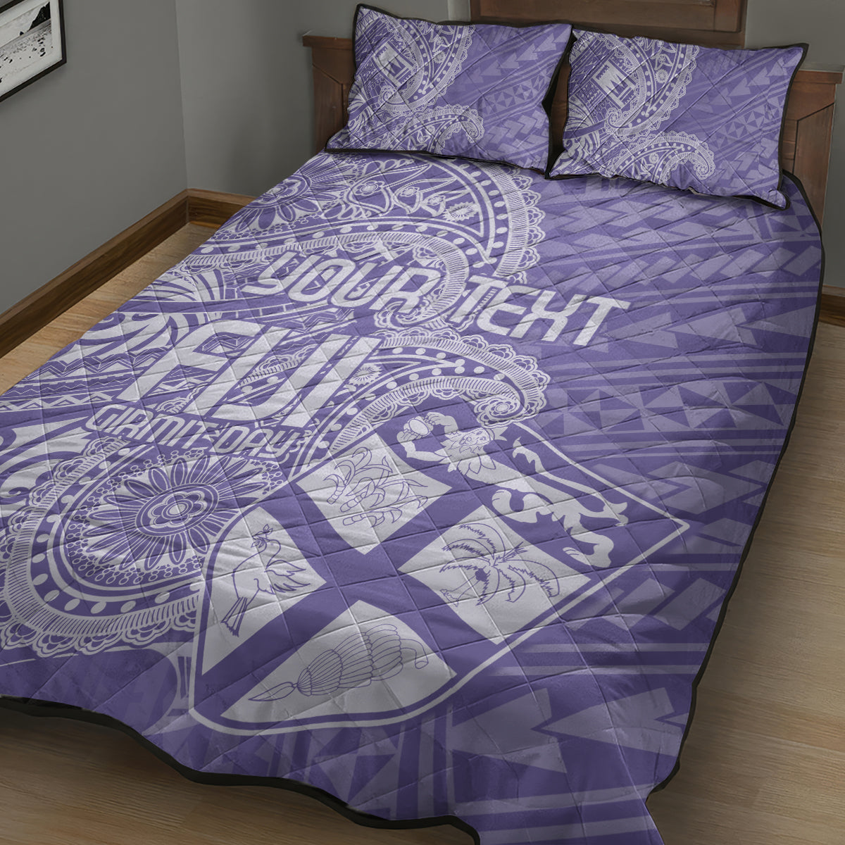 Custom Indo Fijians Quilt Bed Set Fiji ke Hindustani Polyneisan Paisley Purple Style LT9 - Polynesian Pride