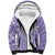 Custom Indo Fijians Sherpa Hoodie Fiji ke Hindustani Polyneisan Paisley Purple Style