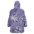 Custom Indo Fijians Wearable Blanket Hoodie Fiji ke Hindustani Polyneisan Paisley Purple Style