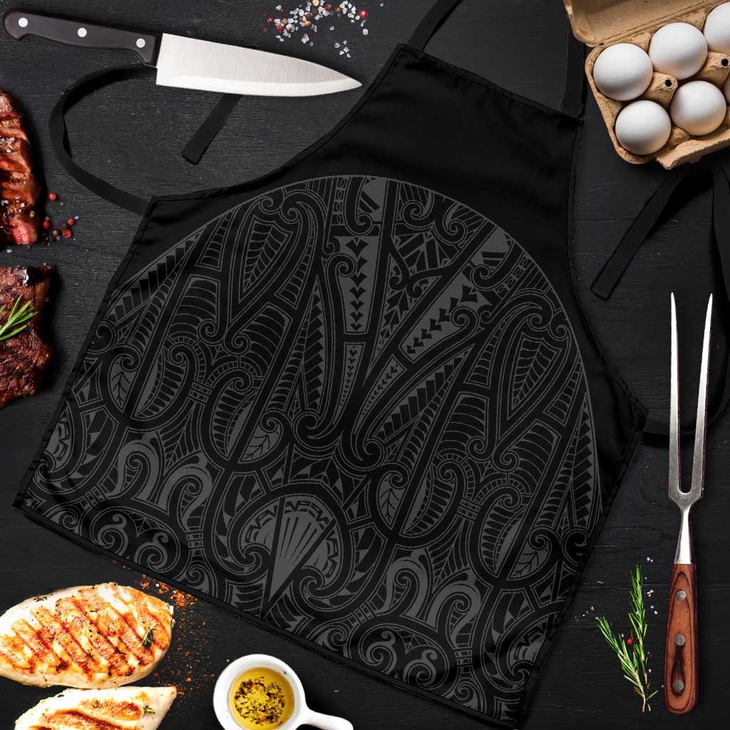 Queensland Maori Rugby Nga Hau e Wha Apron Black Motif - Polynesian Pride