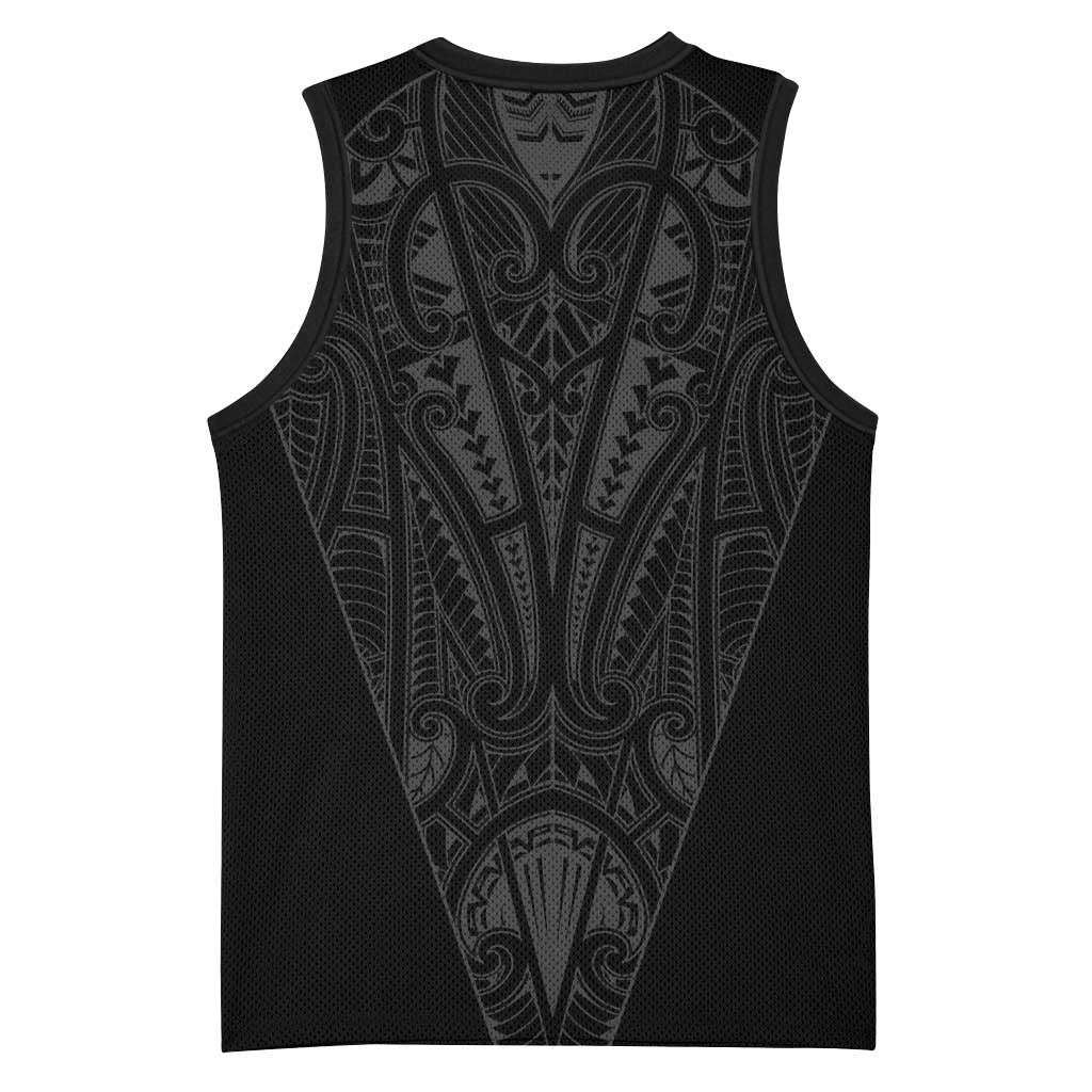 Queensland Maori Rugby Nga Hau e Wha Basketball Jersey Black Motif - Polynesian Pride