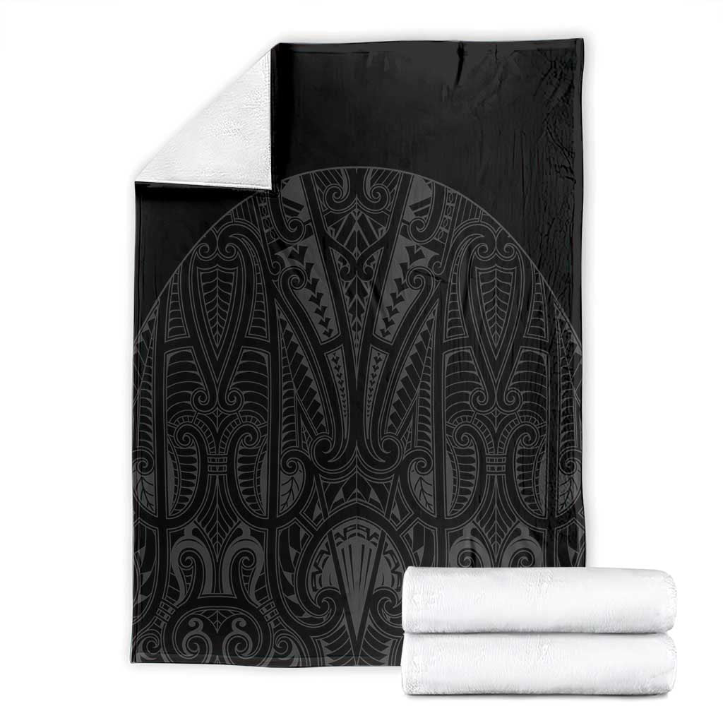 Queensland Maori Rugby Nga Hau e Wha Blanket Black Motif