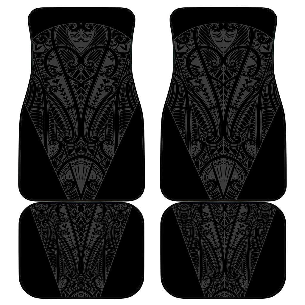 Queensland Maori Rugby Nga Hau e Wha Car Mats Black Motif LT9 - Polynesian Pride
