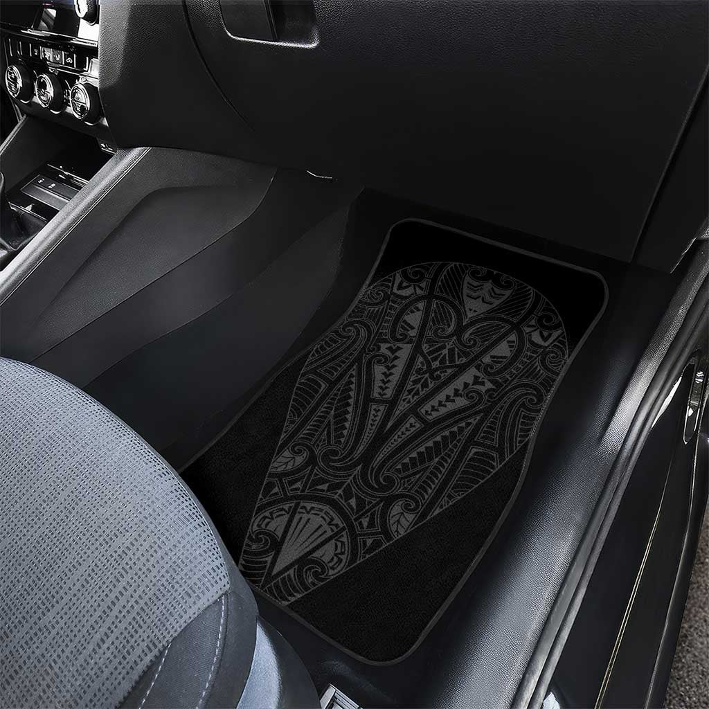 Queensland Maori Rugby Nga Hau e Wha Car Mats Black Motif LT9 - Polynesian Pride