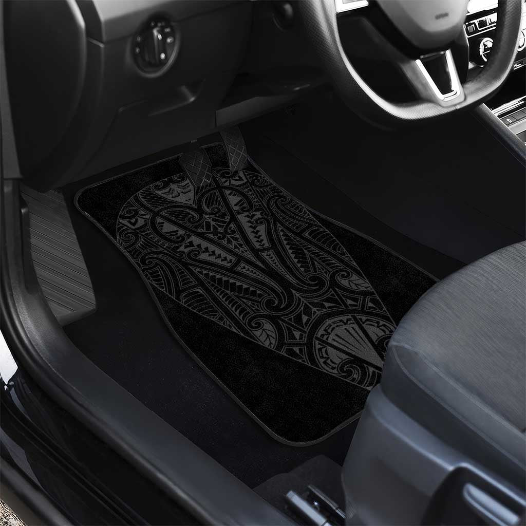 Queensland Maori Rugby Nga Hau e Wha Car Mats Black Motif LT9 - Polynesian Pride