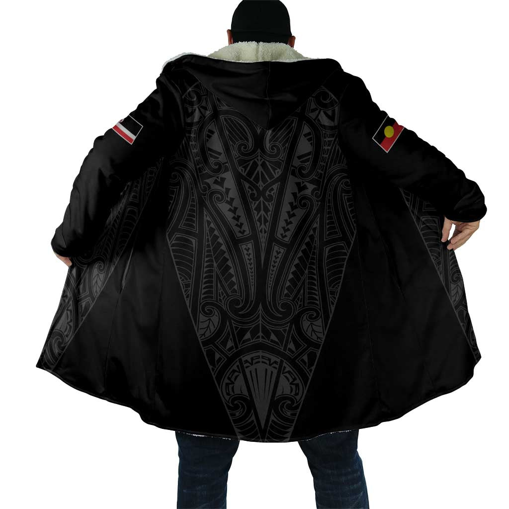 Queensland Maori Rugby Nga Hau e Wha Cloak Black Motif - Polynesian Pride