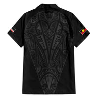 Queensland Maori Rugby Nga Hau e Wha Family Matching Tank Maxi Dress and Hawaiian Shirt Black Motif