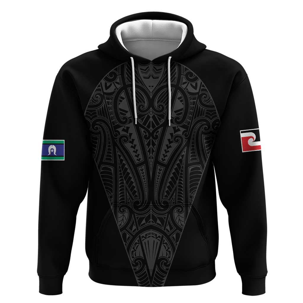 Queensland Maori Rugby Nga Hau e Wha Hoodie Black Motif