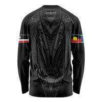 Queensland Maori Rugby Nga Hau e Wha Long Sleeve Shirt Black Motif