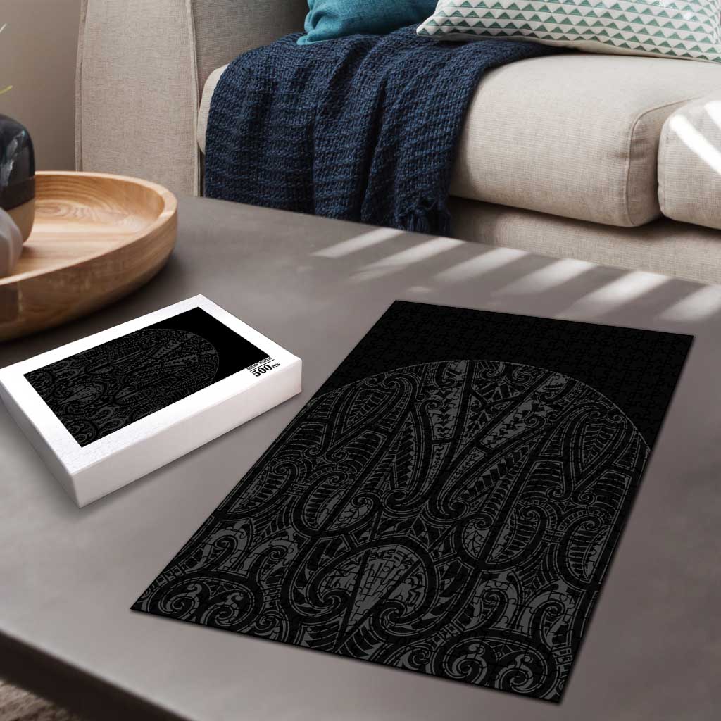 Queensland Maori Rugby Nga Hau e Wha Puzzle Black Motif - Polynesian Pride