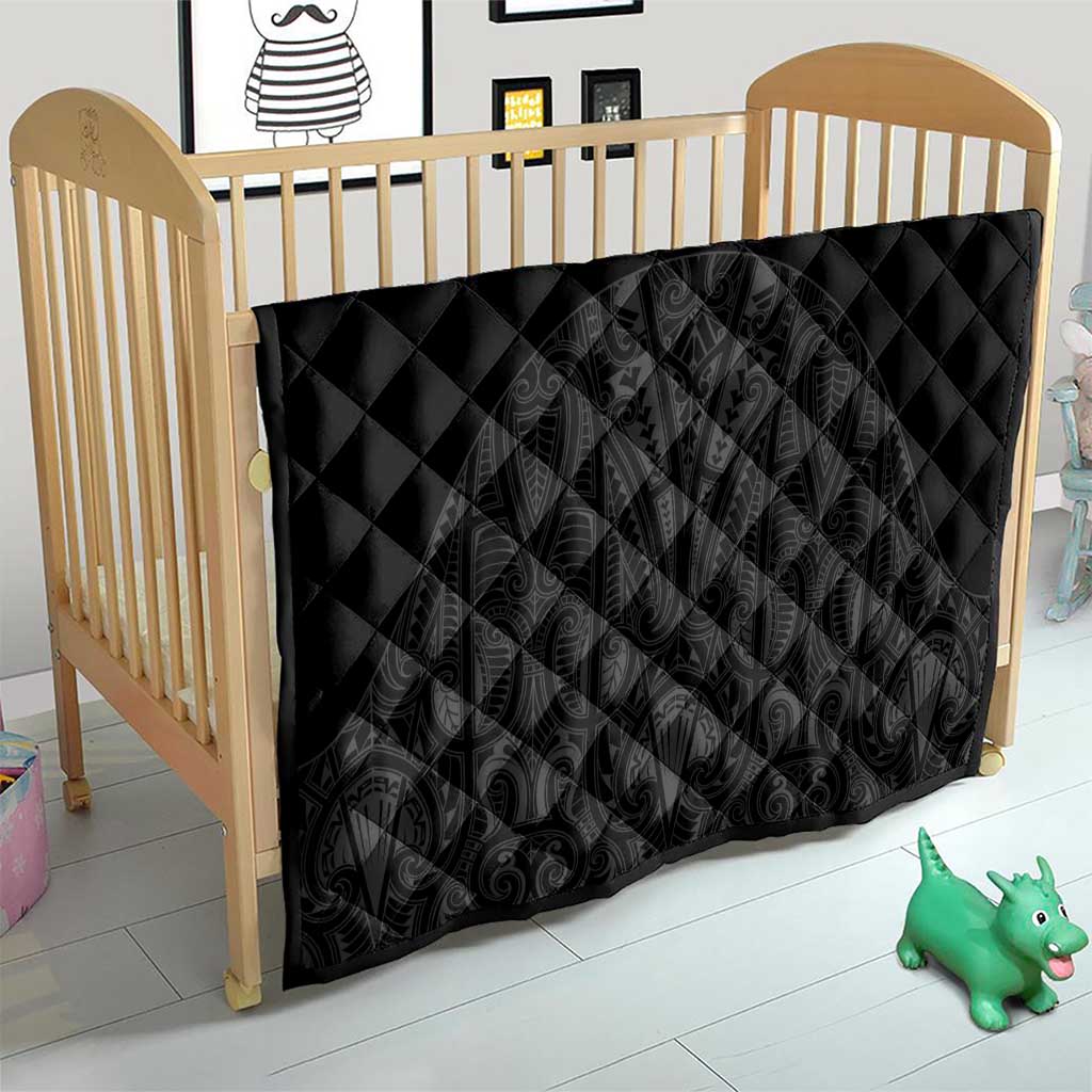 Queensland Maori Rugby Nga Hau e Wha Quilt Black Motif