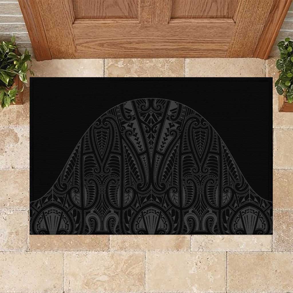 Queensland Maori Rugby Nga Hau e Wha Rubber Doormat Black Motif