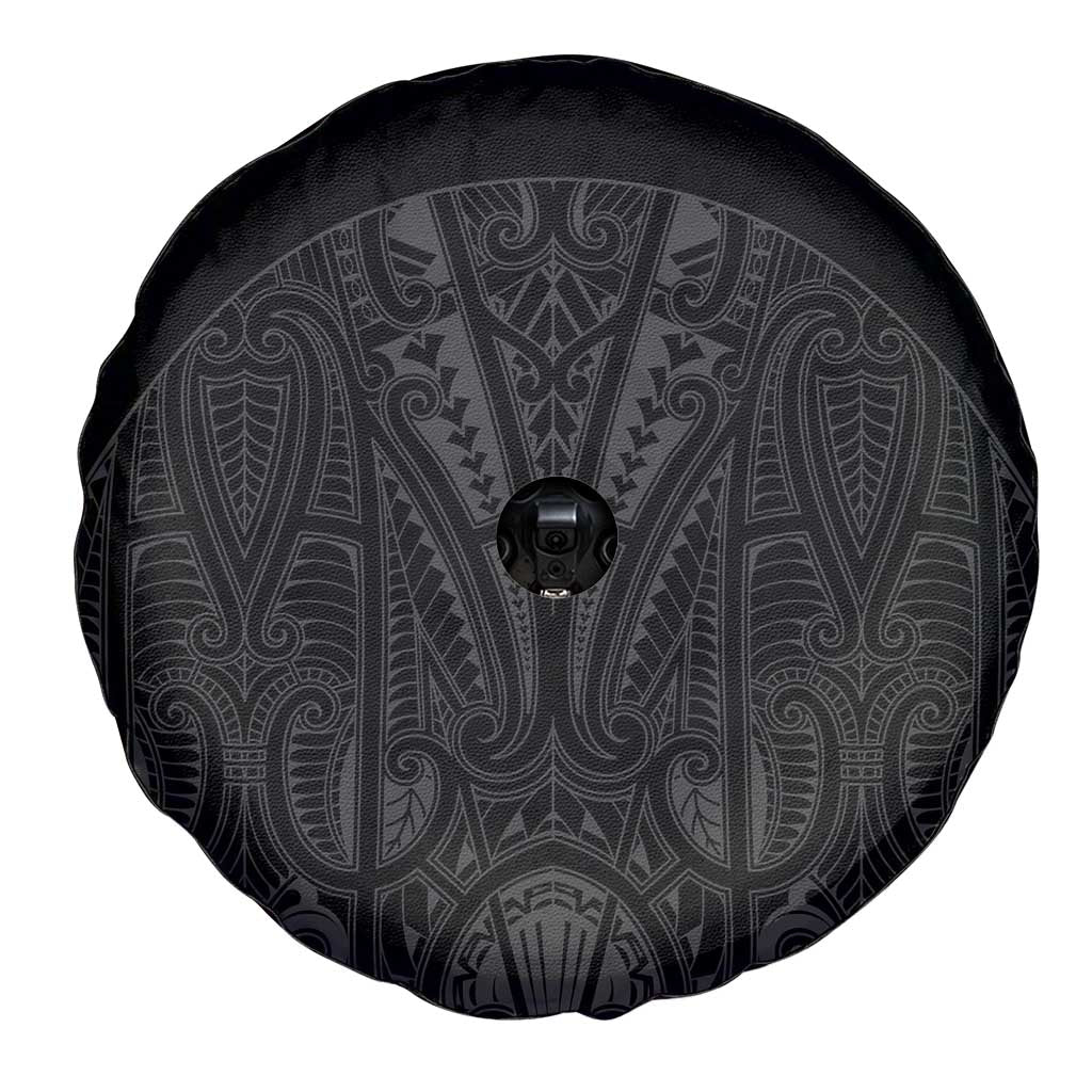 Queensland Maori Rugby Nga Hau e Wha Spare Tire Cover Black Motif