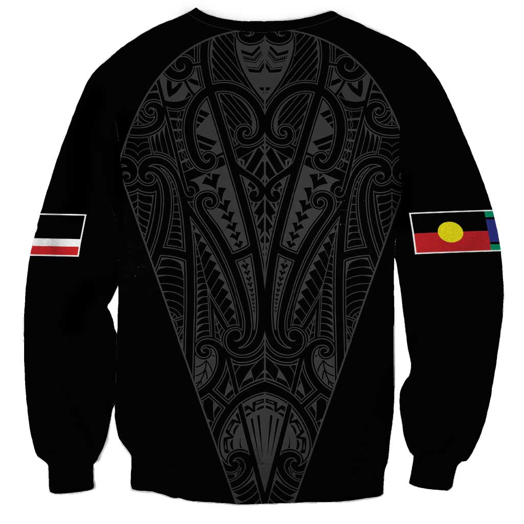 Queensland Maori Rugby Nga Hau e Wha Sweatshirt Black Motif
