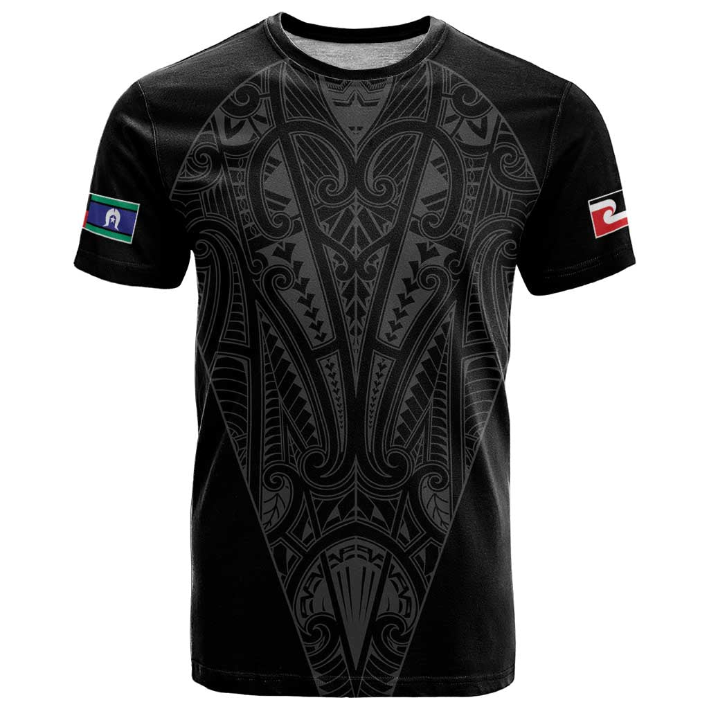 Queensland Maori Rugby Nga Hau e Wha T Shirt Black Motif