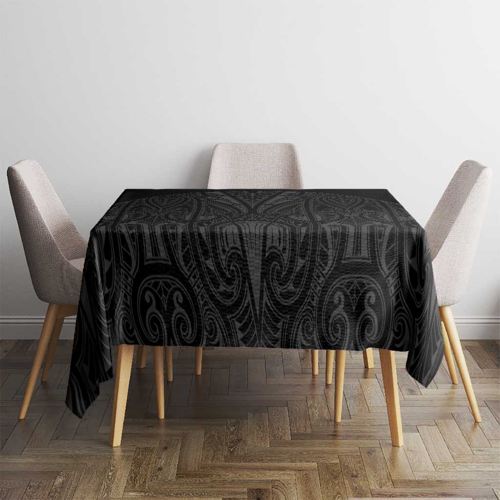 Queensland Maori Rugby Nga Hau e Wha Tablecloth Black Motif